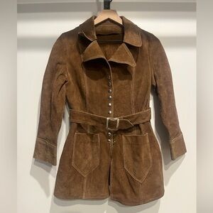 Vintage 70s Suede Leather Women's Petite Jacket
